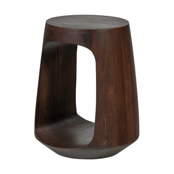 Mangófa kerek tárolóasztal ø 33 cm Bayo – WOOOD-image-2