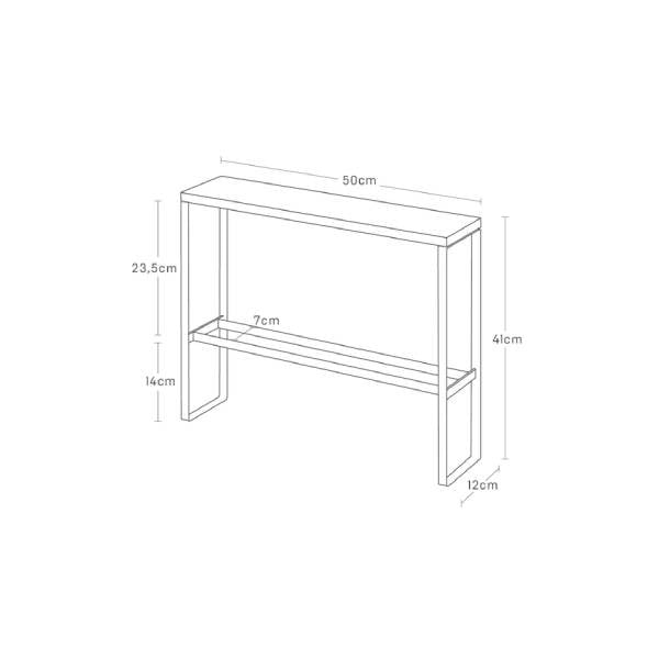 Fehér-natúr színű fém papucstartó állvány Tower – YAMAZAKI-image-4