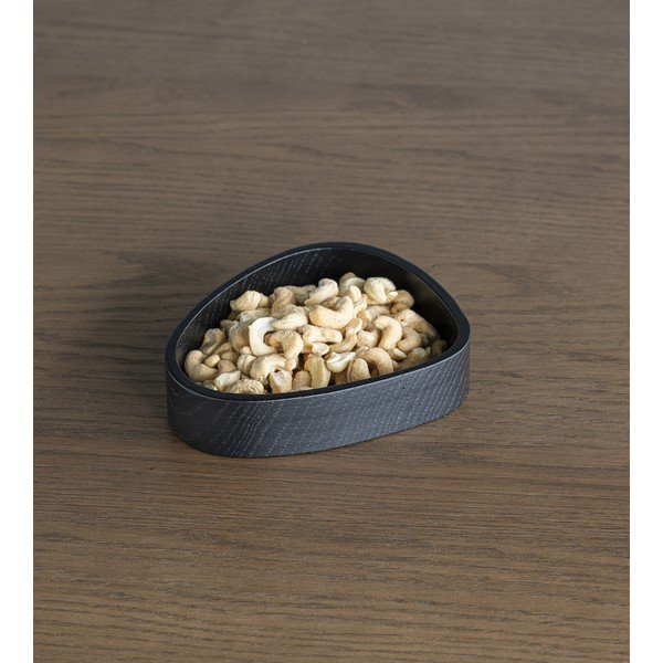 Fekete dekoratív fa tárolódoboz 14x12,5x3 cm Curve S – LIND DNA-image-2