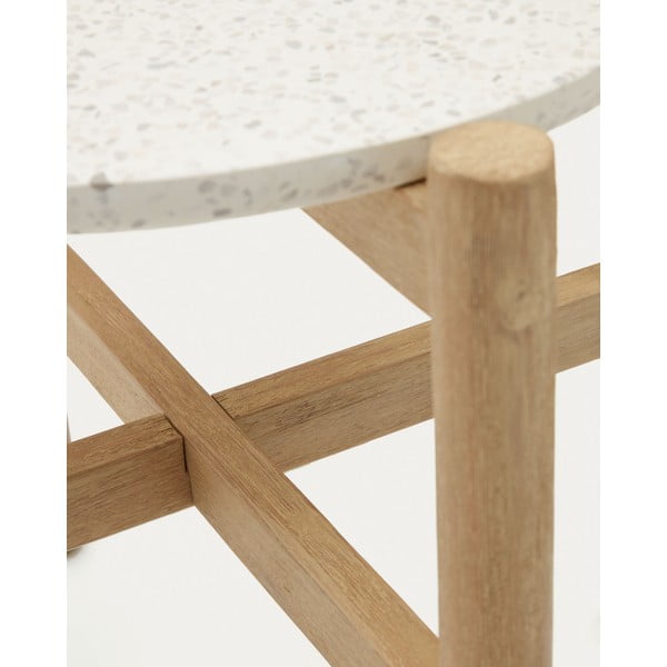 Kerek tárolóasztal terrazzo asztallappal ø 54,5 cm Pola – Kave Home-image-3