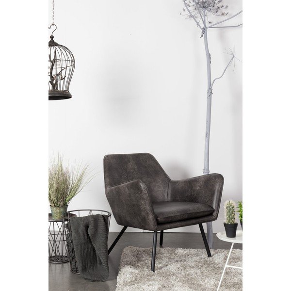Bon szürke fotel - White Label-image-1