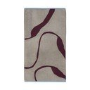 Borvörös-szürkésbézs frottír bio pamut fürdőlepedő 70x133 cm Nova Arte  – Mette Ditmer Denmark