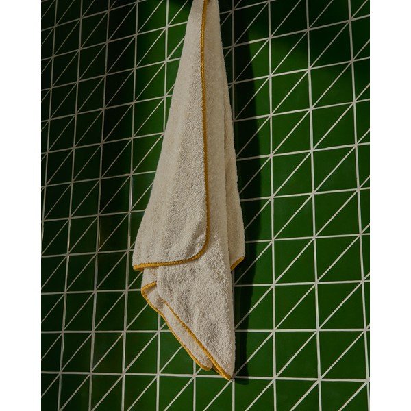 Sárga-fehér frottír pamut fürdőlepedő 70x140 cm Sedora – Kave Home-image-1
