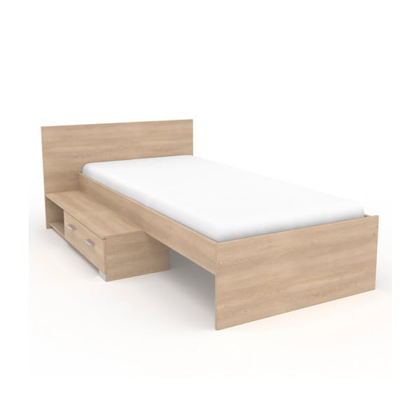 Alix tölgyfamintás egyszemélyes ágy, 90 x 200 cm - Parisot