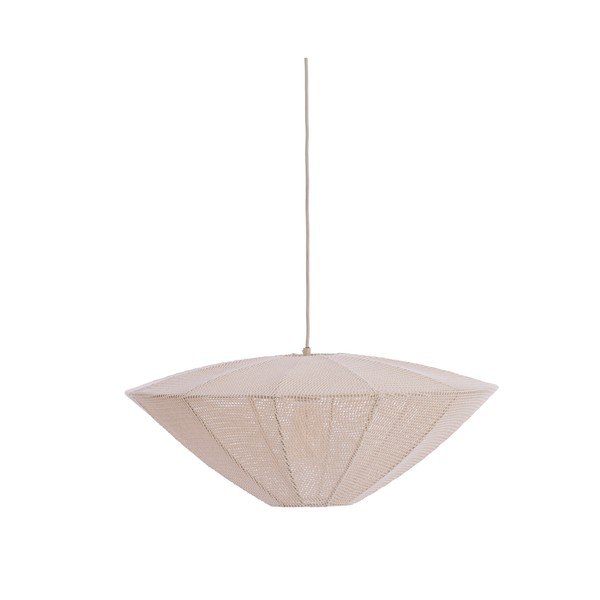 Krémszínű függőlámpa textil búrával Satilla – Light & Living