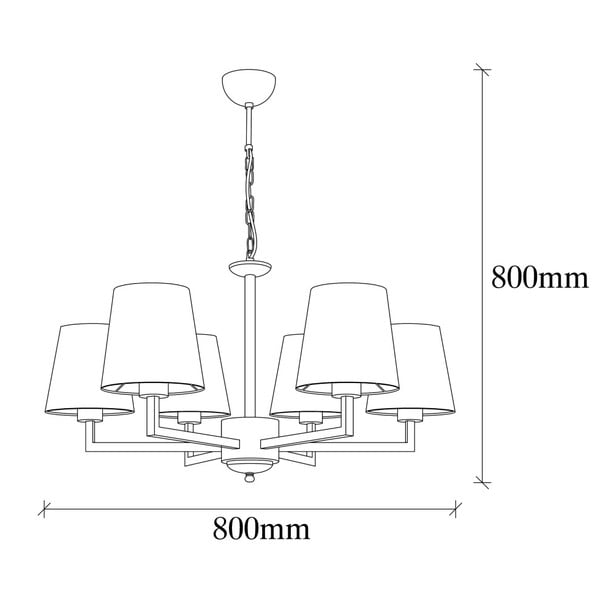 Fekete függőlámpa textil búrával Profil – Opviq lights-image-2