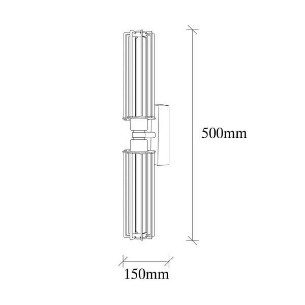 Fekete-aranyszínű fali lámpa ø 8 cm Fellini – Opviq lights-image-4