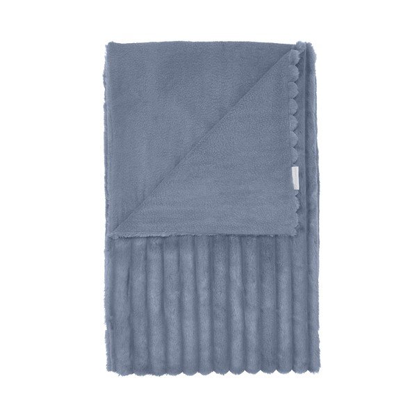 Kék mikroplüss takaró 130x170 cm Cosy Ribbed – Catherine Lansfield