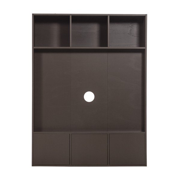 Sötétbarna borovi fenyő nappali bútor szett 160x215x40 cm Meggy – WOOOD-image-2