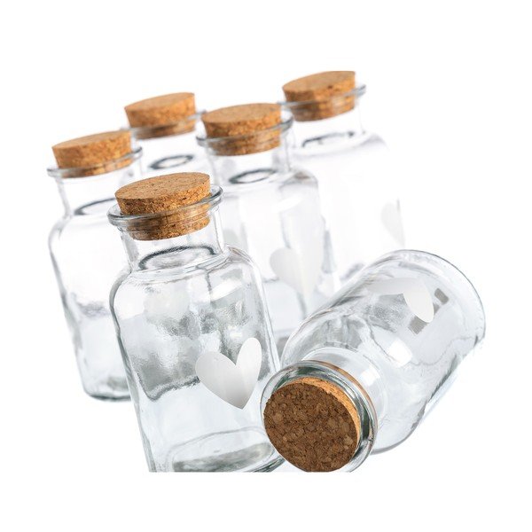 Heart 6 db-os üvegedény szett, 250 ml - Unimasa-image-3