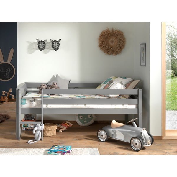 Pino szürke magasított gyerekágy, 90 x 200 cm - Vipack-image-3