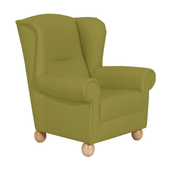 Monarch Green zöld fotel karfával - Max Winzer