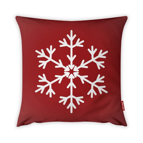 Christmas Period Red Simple Snowflake párnahuzat, 43 x 43 cm - Vitaus