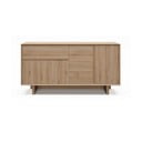 Natúr színű komód tölgyfa dekorral 146x76x45 cm Carpi – Marckeric