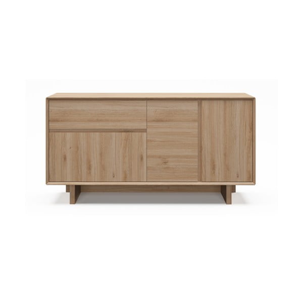 Natúr színű komód tölgyfa dekorral 146x76x45 cm Carpi – Marckeric