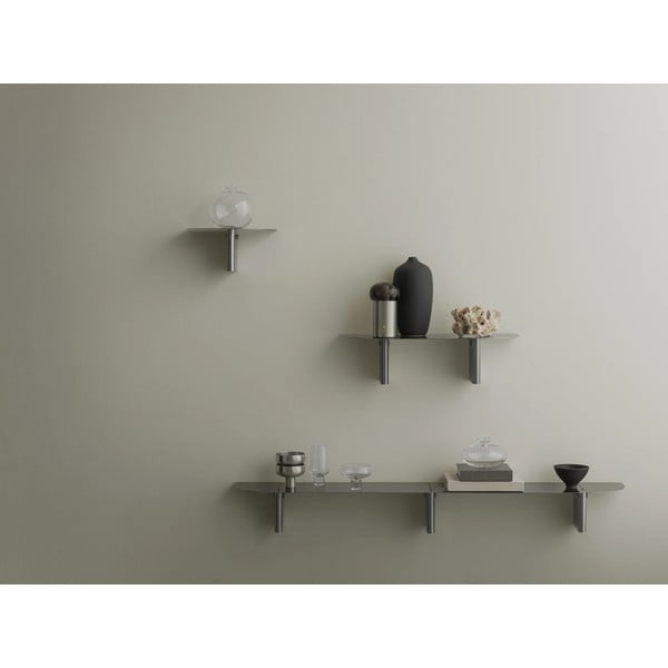 Matt ezüstszínű rozsdamentes acél fali polc 60 cm Oru – Blomus-image-1