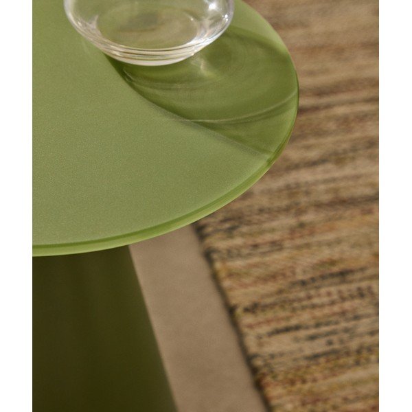 Kerek tárolóasztal üveg asztallappal ø 30 cm Wilshire – Kave Home-image-2
