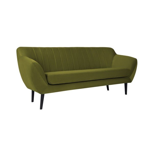 Toscane zöld bársony kanapé, 188 cm - Mazzini Sofas-image-2