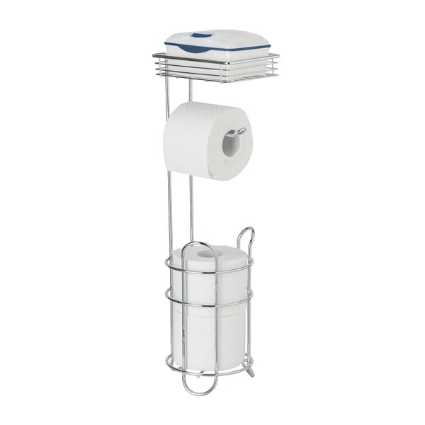Ezüstszínű krómozott acél WC-papír tartó állvány – Wenko