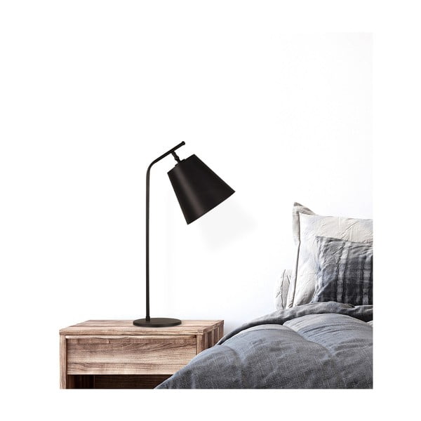 Fekete asztali lámpa textil búrával (magasság 67 cm) Salihini – Opviq lights-image-1