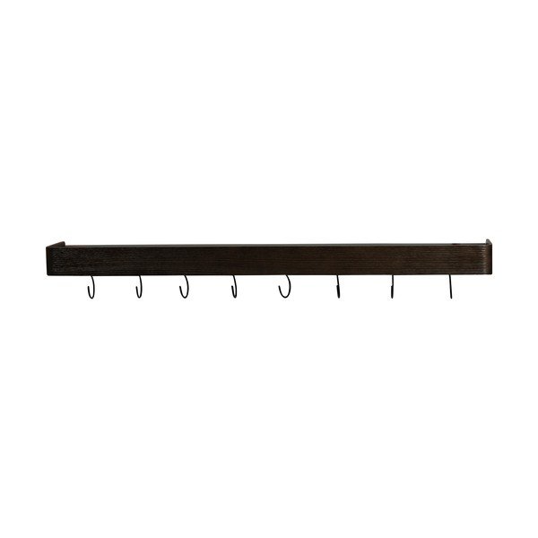 Sötét natúr színű fali fogas kőrisfa dekorral polccal 120 cm Protopia – DAN-FORM Denmark-image-1