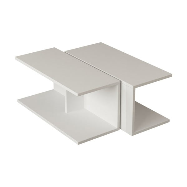 Puzzle fehér 2 darabos dohányzóasztal szett - Homitis