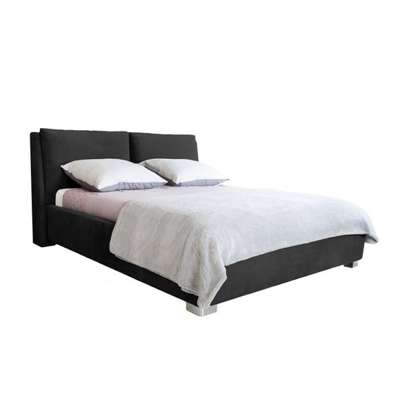 Vicky fekete kétszemélyes ágy, 140 x 200 cm - Mazzini Beds