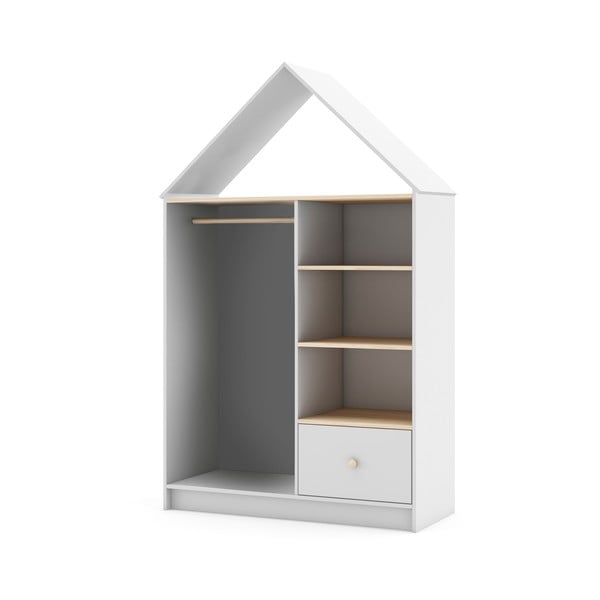 Fehér gyerek nyitott ruhásszekrény 110x180 cm Estefania – Marckeric-image-4