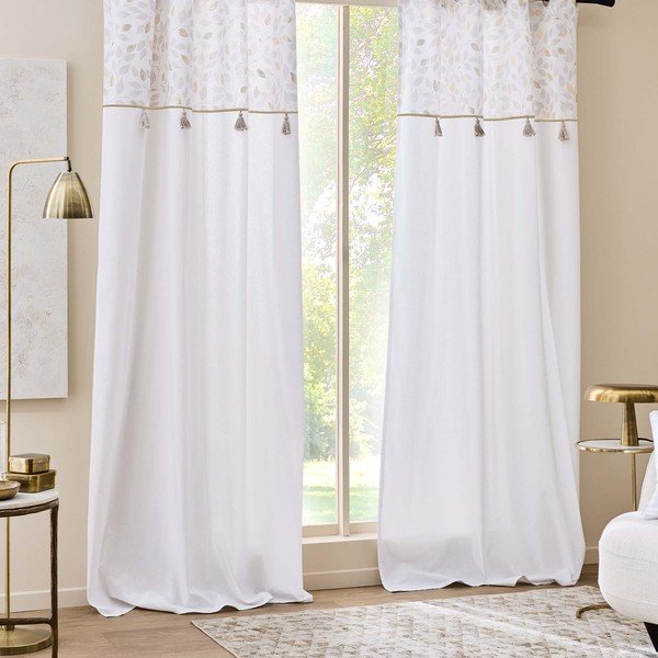 Fehér pamutkeverék függöny 140x240 cm Duchesse – douceur d'intérieur-image-3