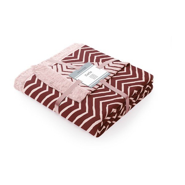 Twisty rózsaszín-lila pamutkeverék takaró, 150 x 200 cm - AmeliaHome-image-2