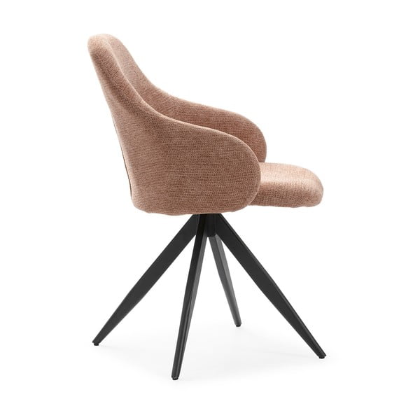 Világosbarna kárpitozott karfás étkezőfotel szett 2 db-os Tamara – Marckeric-image-3