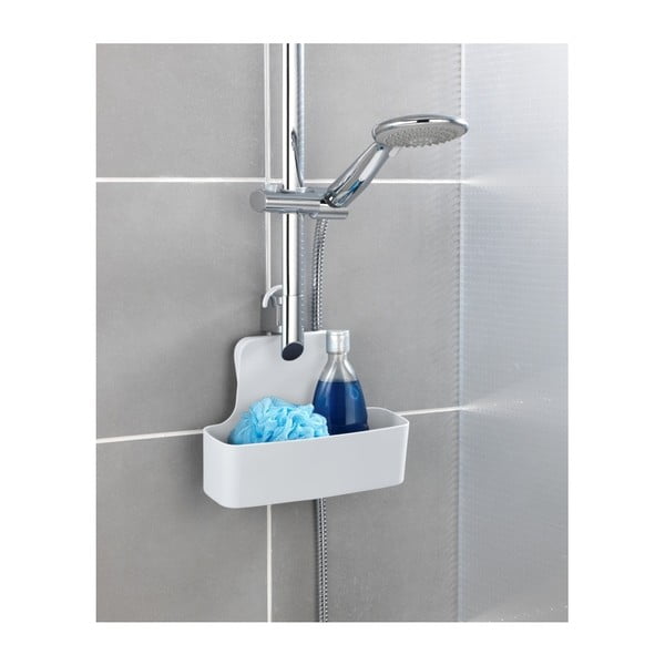 Barcelona fehér függő polc, zuhanyfülkébe - Wenko-image-1