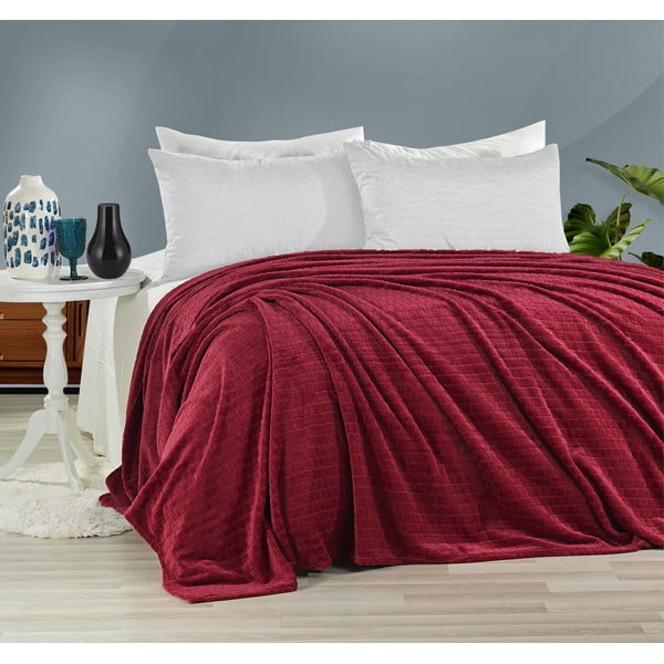 Piros ágytakaró franciaágyra 200x220 cm Melinda - Mijolnir