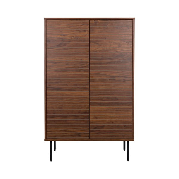 Barna szekrény diófa dekorral 80x130x40 cm Stripes – White Label