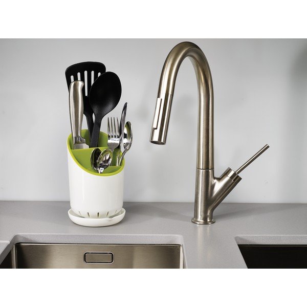 Dock zöld-fehér evőeszköz- és konyhai eszköz csepegtető állvány - Joseph Joseph-image-3