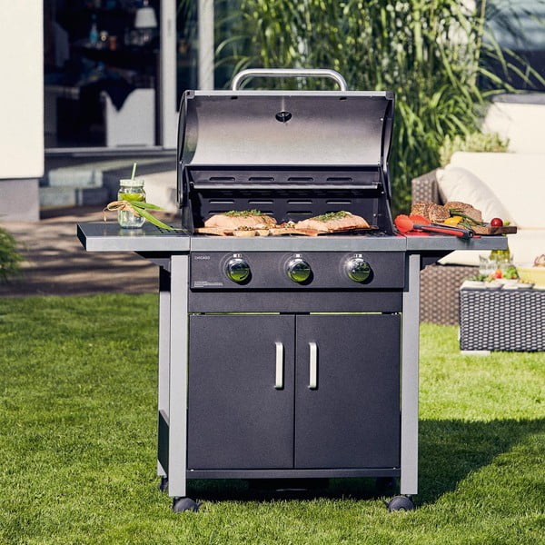 Chicago 3 fekete kültéri gáz grillsütő - ENDERS-image-1