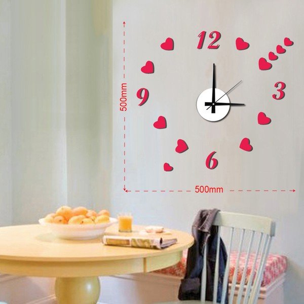 Hearts öntapadós falióra, ⌀ 50 cm - Mauro Ferretti-image-1