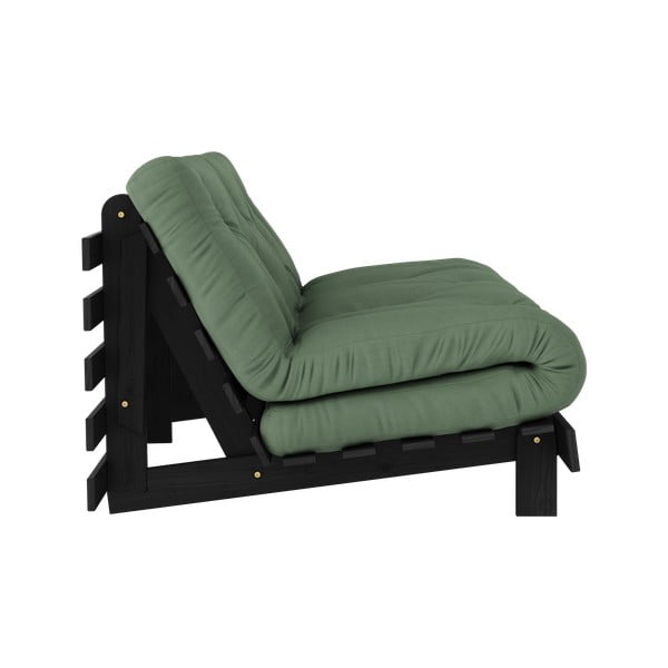 Zöld kinyitható kanapé 160 cm Roots Black Night – Karup Design-image-4