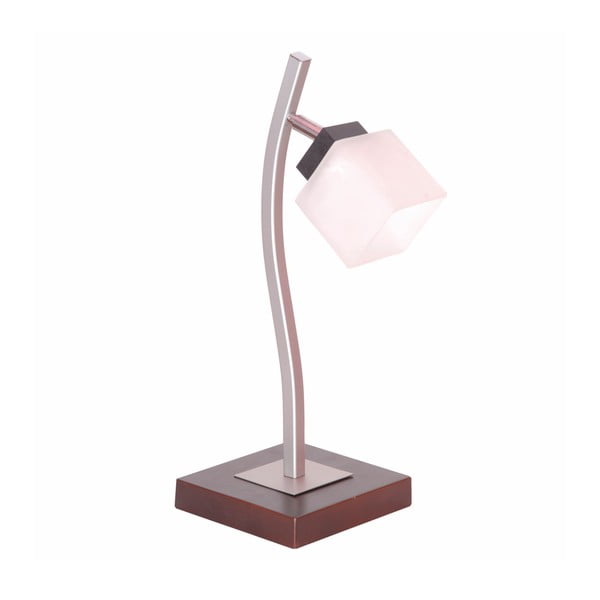 Sötétbarna asztali lámpa üveg búrával (magasság 45 cm) Dana – LAMKUR