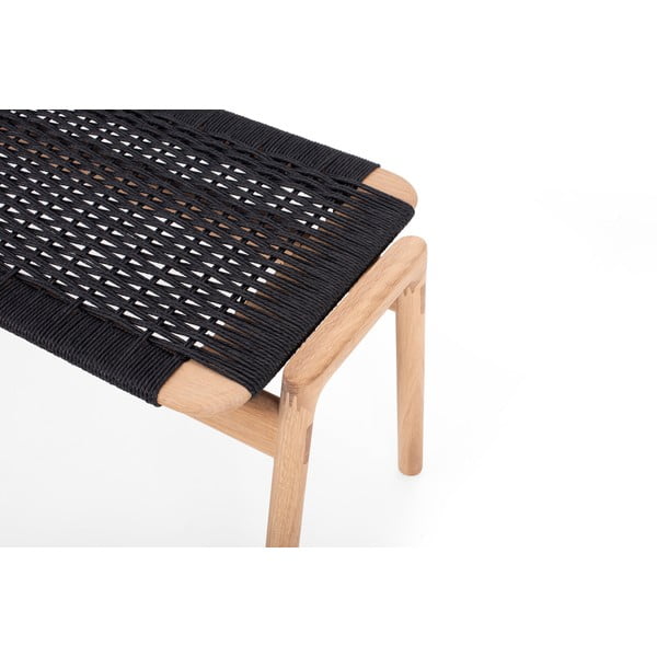 Fekete-natúr színű pad Klupa – Gazzda-image-4