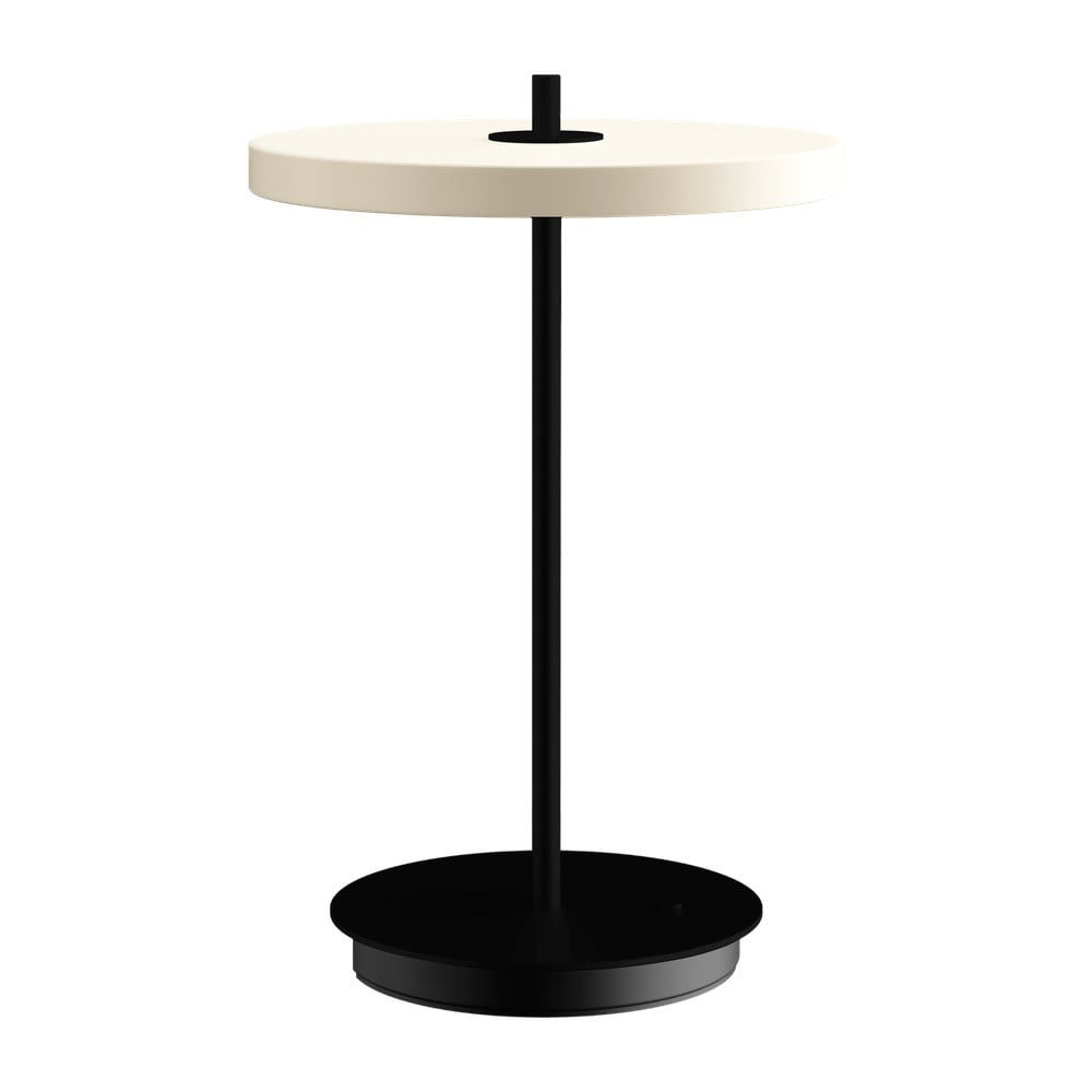 Fekete-fehér fém LED asztali lámpa fém búrával (magasság 31 cm) Asteria Move  UMAGE