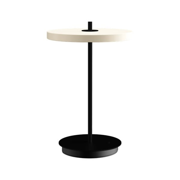 Fekete-fehér fém LED asztali lámpa fém búrával (magasság 31 cm) Asteria Move – UMAGE