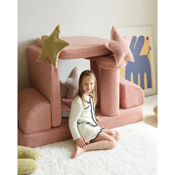 Zöld buklé párna gyerek kanapéhoz Star – Wigiwama-image-4