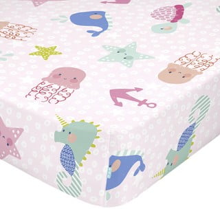 Seamaid gyerek pamut lepedő, 90 x 200 cm - Moshi Moshi