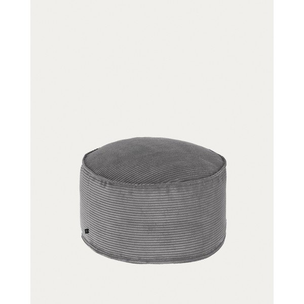 Szürke kordbársony puff Wilma – Kave Home-image-4