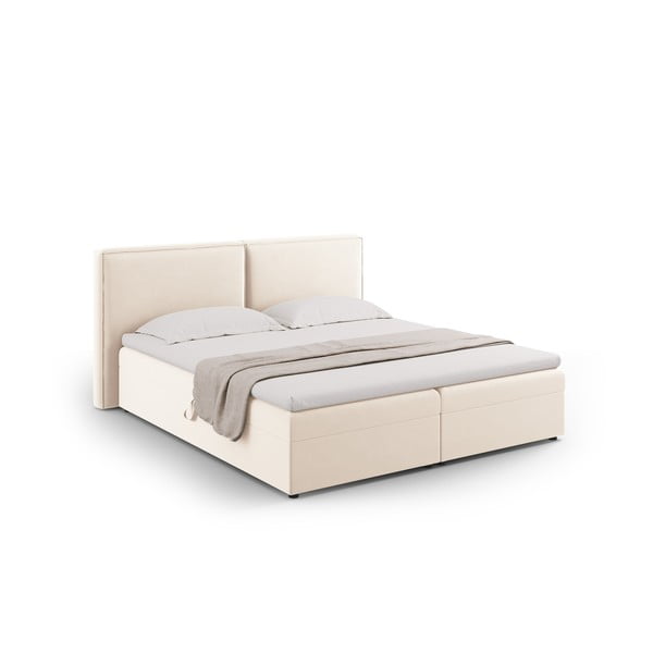 Krémszínű ágyneműtartós boxspring ágy 160x200 cm Arendal – Cosmopolitan Design-image-4