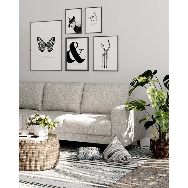 Krémszínű sarokkanapé (variálható) Fynn – Ghado-image-1