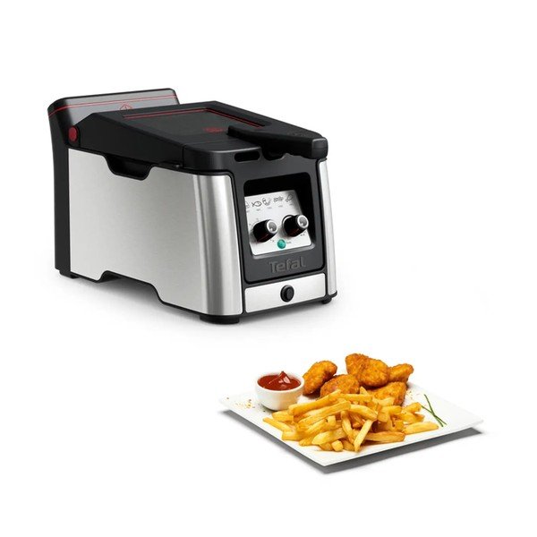 Fekete-matt ezüstszínű fritőz Clear Duo FR600D10 – Tefal-image-2