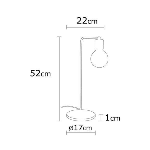 Fekete-bronzszínű asztali lámpa (magasság 52 cm) Harput – Opviq lights-image-3