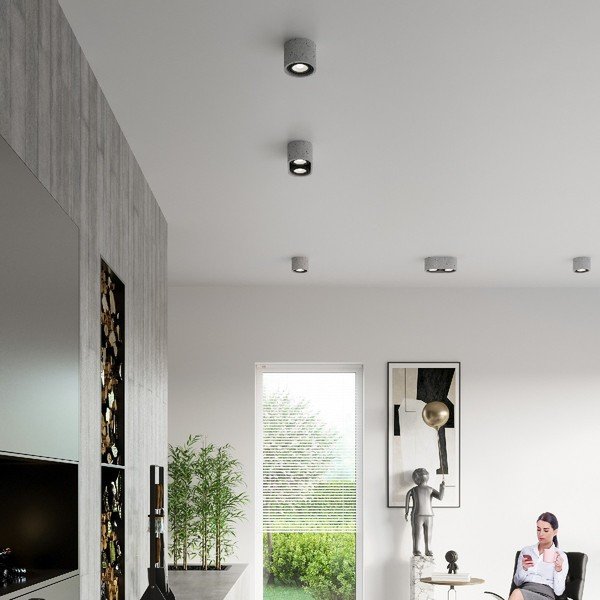 Szürke spotlámpa 27x14 cm Spattio - Sollux-image-4